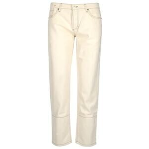 NWT MARNI Raw Cotton Drill White Size 29 Contrast Stitch Straight Leg Jeans